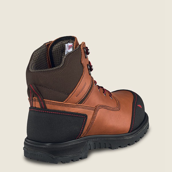 Red Wing Safety Bot Erkek - Brnr Xp - 6-Inch Waterproof Toe - Kahverengi/Siyah - 25XINZHOC